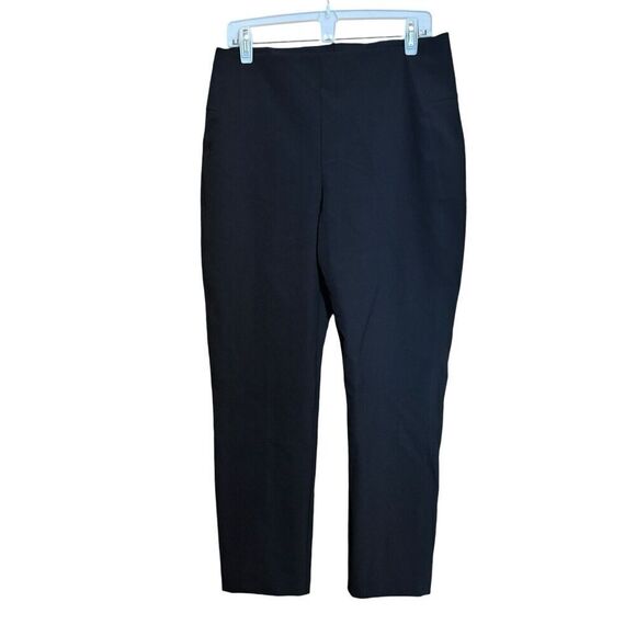 CAbi Pants Womens 10 Black Solid Dinner Trousers High Rise Tapered Leg 4130 - Picture 1 of 8